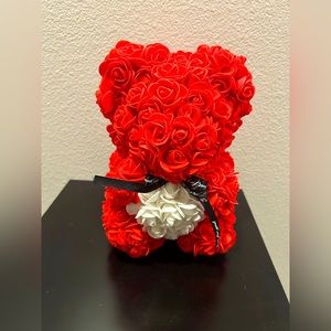 New Artificial Flowers RoseTeddy Bear, Forever Rose Everlasting Flower Display